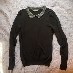Oasis Metallic Collared Sweater